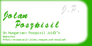 jolan poszpisil business card